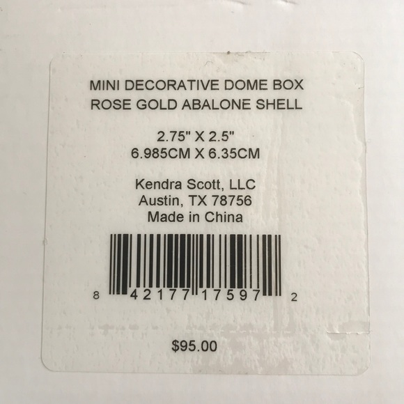 Kendra Scott Mini Rose Gold Dome Box Abalone Shell - Picture 8 of 8